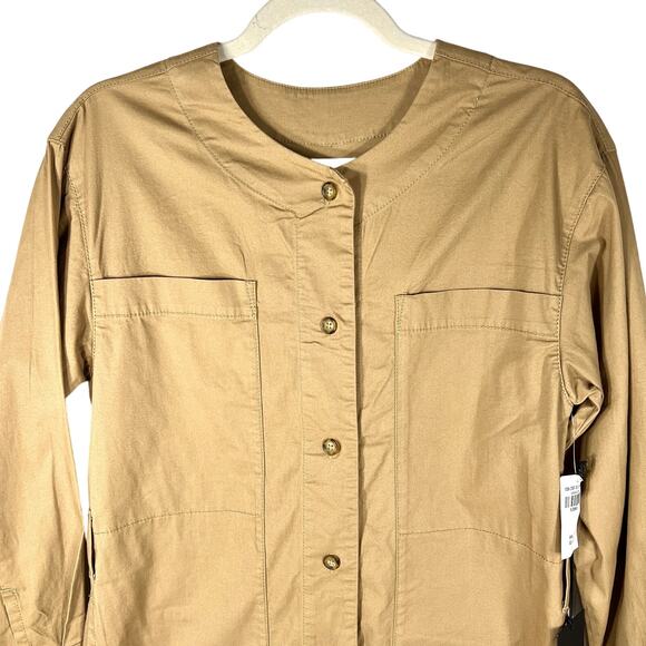 Abercrombie & Fitch x N. Benefield Wide-Leg Coverall Jumpsuit Sz XS Tan *Read* - Picture 5 of 12